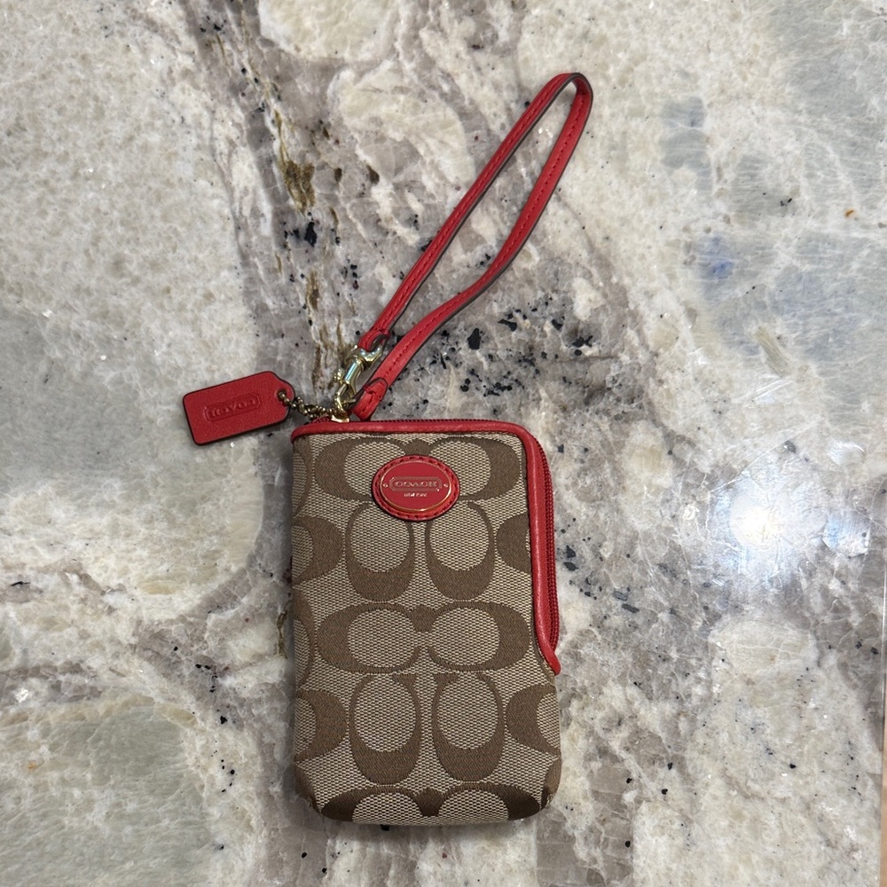 Classic Coach wristlet